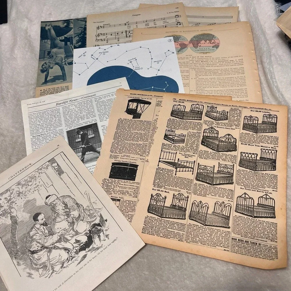 50+ piece Ephemera Lot 45 Collage Crafting Junk Journals Scrapbooking
